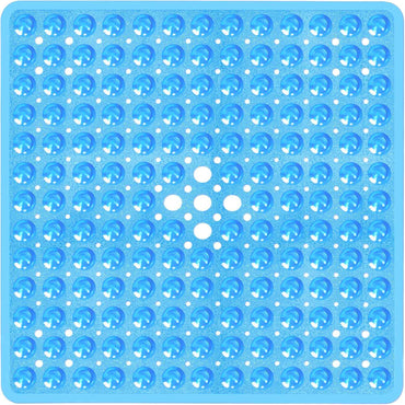 1pc 21x21inch Square Non-Slip Shower Mat – Anti-Slip Shower Mats– Secure Grip for Shower Stall Floors - Bathroom Mat Clear