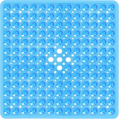 1pc 21x21inch Square Non-Slip Shower Mat – Anti-Slip Shower Mats– Secure Grip for Shower Stall Floors - Bathroom Mat Clear