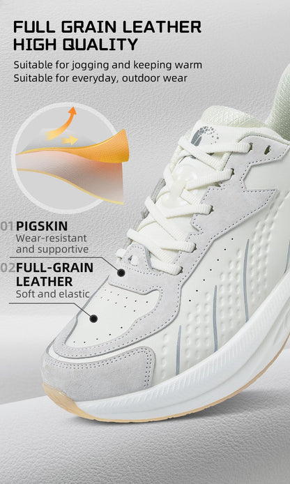 Tênis de Corrida de Treino de Inverno ONEMIX 2025 para Homens Tênis Esportivos de Couro Quente Resistente ao Desgaste Feminino Tênis de Caminhada para Corrida