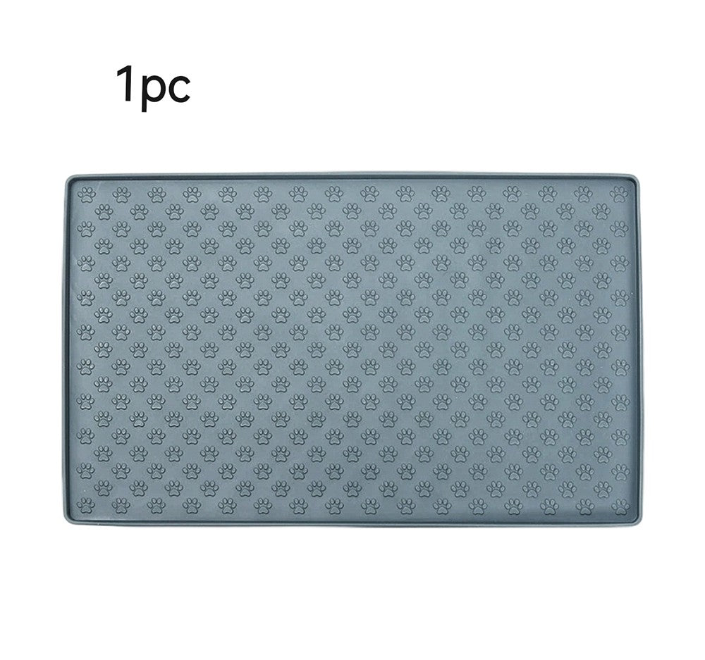 Tapete de alimentação de silicone para animais de estimação 60*40cm, tapete de comida para gatos e cães com proteção contra derramamento, tapete de refeição para gatos e cães com tigela de água,