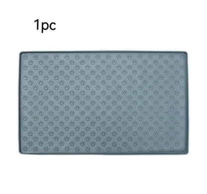 Tapete de alimentação de silicone para animais de estimação 60*40cm, tapete de comida para gatos e cães com proteção contra derramamento, tapete de refeição para gatos e cães com tigela de água,
