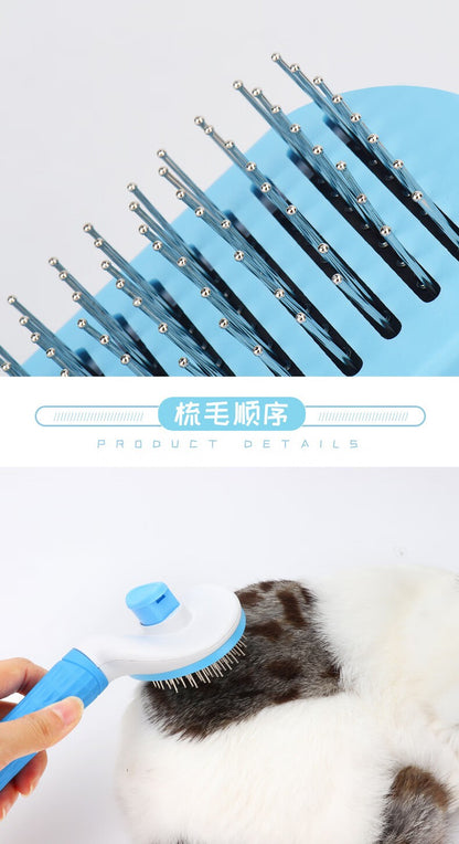 Self-cleaning Pet Hair Remove Comb Cat Slicker Brush Pet Hair Removal Comb For Cats Grooming Brushes Dog Combs Cat Accessories