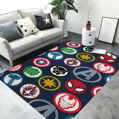 MINISO Disney Marvel Avengers Spiderman Carpet Rug for Home Living Room Bedroom Sofa Doormat Decor,kids Area Rug Floor Mat