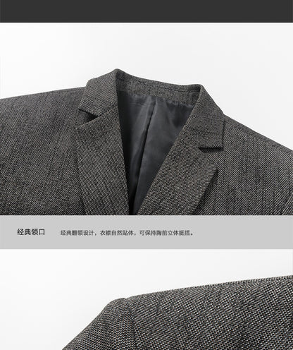 New autumn men business casual suits for middle-aged professionals Slim-fit single suit for men Father's style jacket and shirt