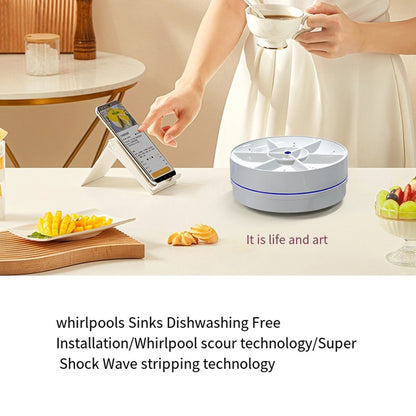 Portable Mini Ultrasonic Dishwasher USB Wireless Fruit Vegetable Dish Washer Electric Kitchen Home Dish Washing Machine Cleaner
