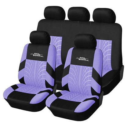 AUTOYOUTH Marca Bordado Capas de Banco de Carro Conjunto Universal para a Maioria dos Carros Capas com Detalhe de Banda de Rodagem do Pneu Estilo Protetor de Banco de Carro