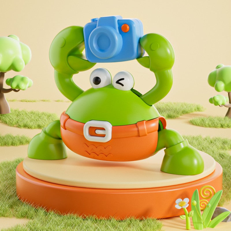 Children's Fun Crab Toys with Camera Toys Simulation Crab Crawling Baby Crawling Chain Toys Toddler Interactive Montessori Toys