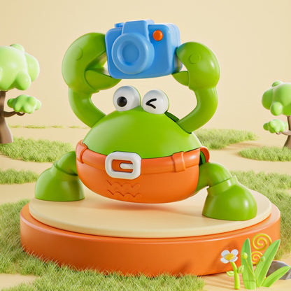 Children's Fun Crab Toys with Camera Toys Simulation Crab Crawling Baby Crawling Chain Toys Toddler Interactive Montessori Toys