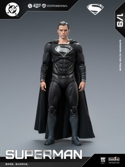 Original Fondjoy Black Superman 2.0 Figure Dc Zack Snyder'S Justice League Figures 1/9 Super Man Pvc Model Doll Joint Movable