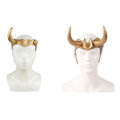 Ragnarok Loki Helmet Horns Latex Crown Mask Halloween Cosplay Costume Props for Adult Men Women Anime