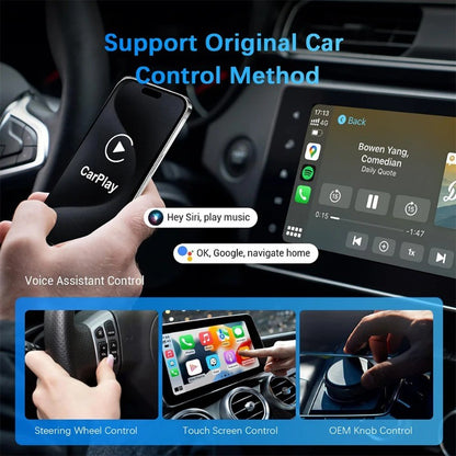 Adaptador Sem Fio Carplay Android Auto para Toyota Mazda Nissan Camry Suzuki Subaru Citroen Audi Mercedes Kia Ford Opel Spotify BT