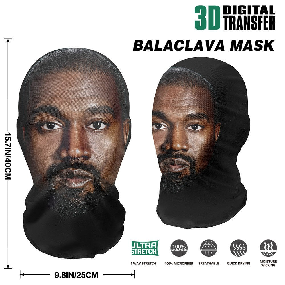 Full Face Mask Celebrity Ball-game Star Face Mask Simulation kanye Shiesty Mesh Mask For Men Party Supplies Cosplay Props NoveL