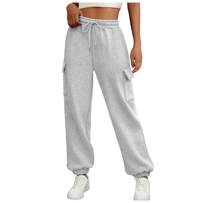 Women's Sweatpants Fleece Lined Baggy Athletic Jogger Trousers With Pockets 2025 Fall Casual Trendy Cargo Pants Fall Outfits