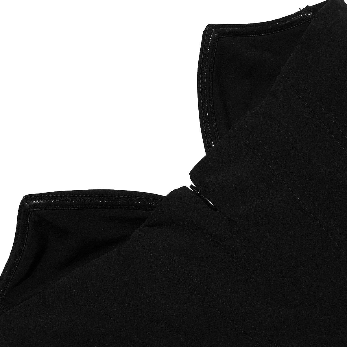 Suninheart Black Elegant Wedding Events Dress Sexy Strapless Corset Dress Midi C