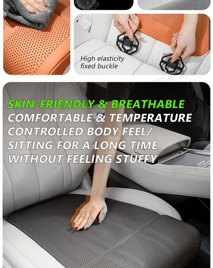 SEAMETAL Car Seat Cushion with Leg Support Universal Car Seat Protection Cover with Extension Leg Rest Padding Relieve Fatigue