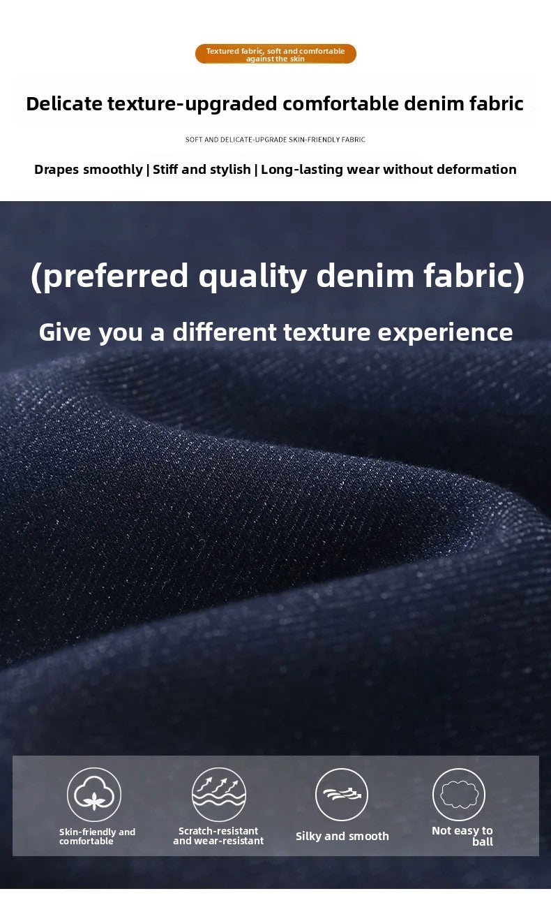 High Waist Straight Leg Jeans Loose Slimming Wide Leg Pants Fashionable Versatile Draping Lengthening Leg Appearances Floor-Leng