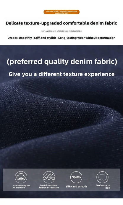 High Waist Straight Leg Jeans Loose Slimming Wide Leg Pants Fashionable Versatile Draping Lengthening Leg Appearances Floor-Leng