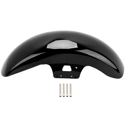 Motorcycle Steel Front Fender Mudguard Cover Protector Splash Gloss Black For Harley Touring Road King Street Glide 2014-up