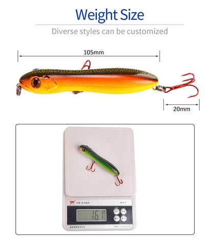 Fishing Lures Pesca 10.5cm 15.6g Topwater Artificial Snake Head Pencil Isca Hard Bait Wobblers Trolling Jigbait Fishing Tackle