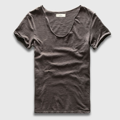Zecmos Brand Men T-Shirt Plain Hip Hop Fashion Casual V Neck T Shirt Best Seller for Men Short Sleeve Man Top Tees