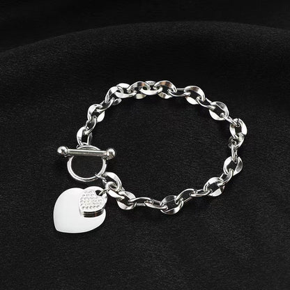EILIECK Pulseira Feminina de Aço Inoxidável 316L Dourada com Estrela-do-mar, Lua e Estrela, Joia da Moda, Presente para Festa