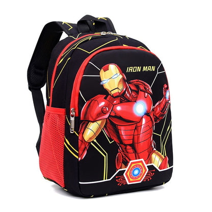 Disney MARVEL Spider-Man Iron Man Primary School Backpack Double Layer Cartoon Student Travel Rucksack Schoolbag Kids Boys Gifts