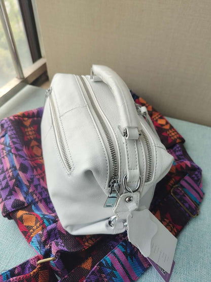 Zency Women's Handbag Genuine Leather Cowhide Cross Body Bags Ladies Shoulder Top Handle Satchel Trendy 2025 Pillow Bags Shopper