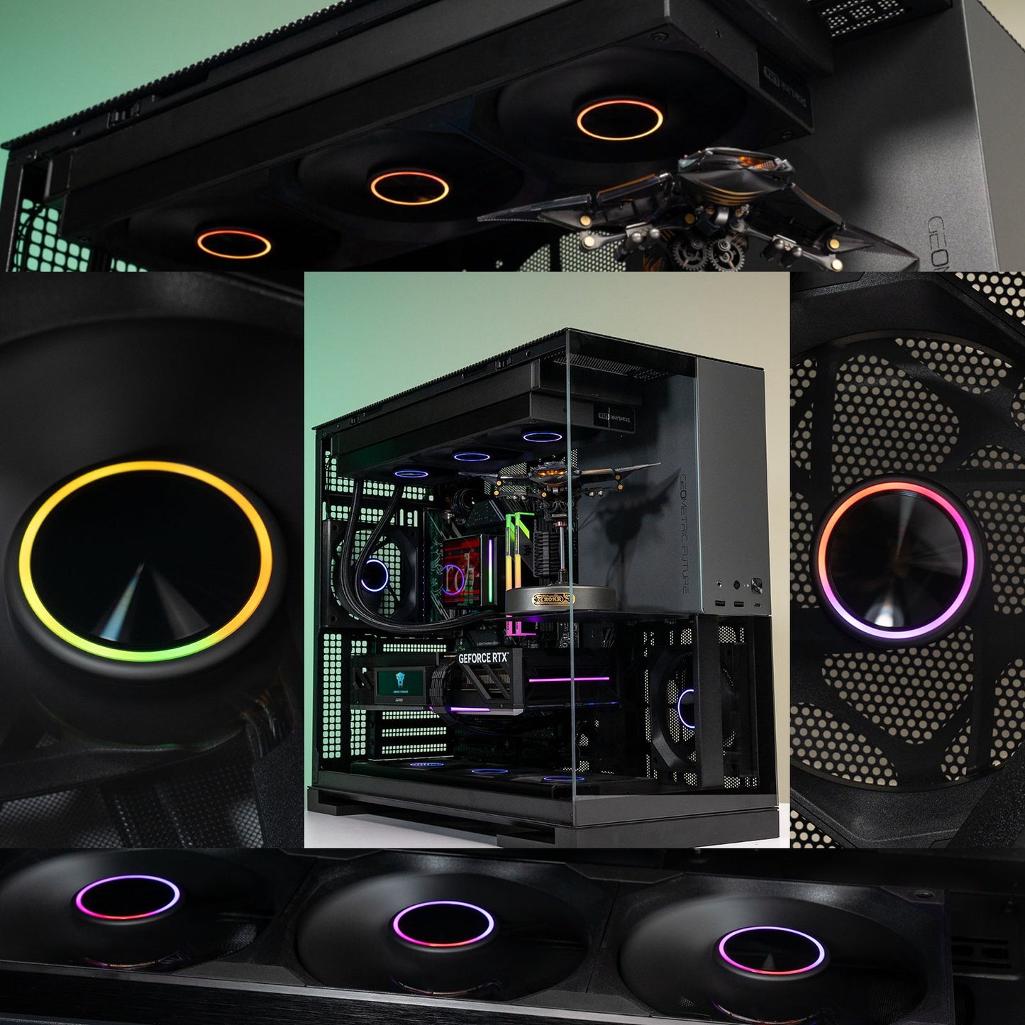 120/240/360mm ARGB PC Case Fan Monolithic Structure Water-Cooled Fan PWM Forward/Reverse Fan Kits Jungle Leopard Starlink Lite