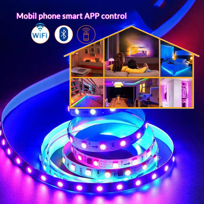 WIFI APP Control USB LED Strip Lights 5m 10m 20m Led Room Light Luces Led Tape for Alexa Home Room Bedroom Decor TV Backlight