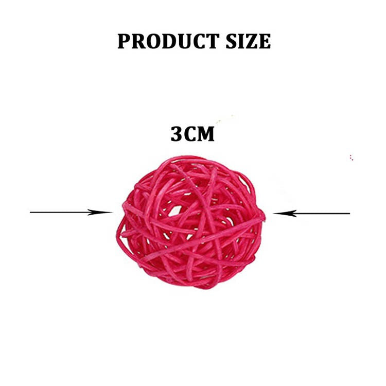 10pcs Parrot Chewing Toy Ball Primary Color Sepak Takraw Pet Bird Training Interactive Toy Bird Cage Decoration Bird Supplies