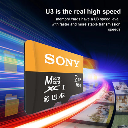 Cartão de Memória SONY TF de Alta Velocidade 2TB/1TB/512GB/256GB A2 C10 Mais Recente Tecnologia de Leitura-Gravação para Câmeras Celulares Computadores Gravadores Veiculares