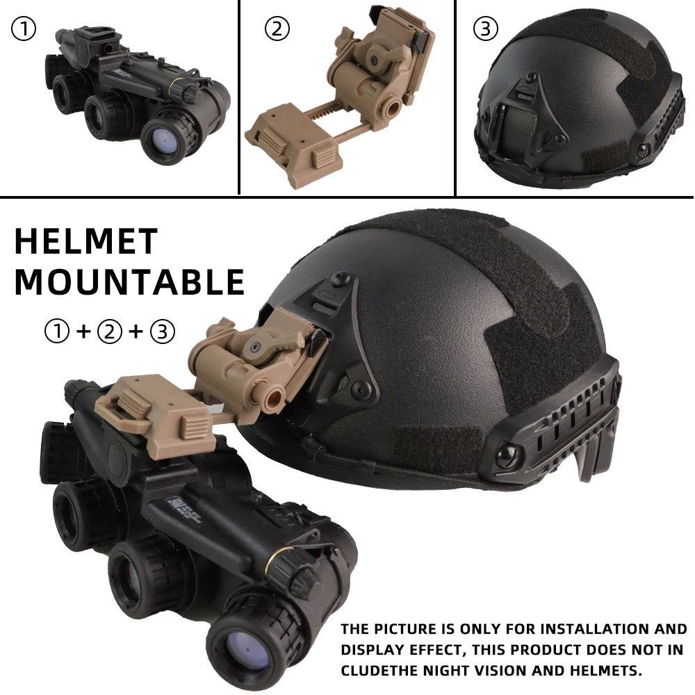 BOOIU L4G24 Suporte de Montagem NVG Tático de Nylon Dobrável para Capacete de Visão Noturna para Capacete PVS15 PVS18 PGPNVG18