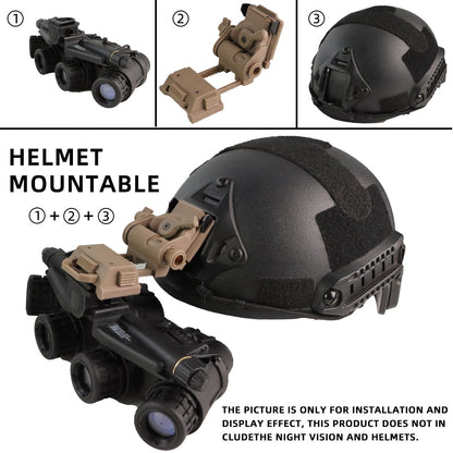 BOOIU L4G24 Suporte de Montagem NVG Tático de Nylon Dobrável para Capacete de Visão Noturna para Capacete PVS15 PVS18 PGPNVG18