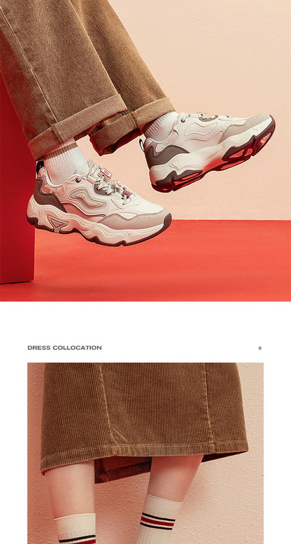 Xtep Star Trails 2.0 Women's Low Top Casual Shoes 2025 Spring Breathable Non-slip Thick Sole Leisure Sports Shoes 975118320005