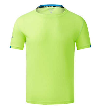 Leisure sports T-shirt printed with logo, quick drying, breathable, elastic summer short sleeved customized embroidery printed w