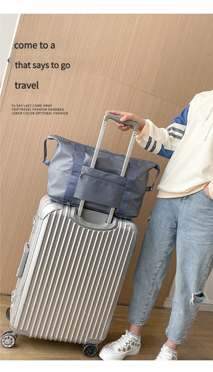 Travel Fitness Waterproof Foldable Luggage Handbag Outdoor Luggage Storage Bag Dry Wet Separation Fitness Bag Handbag