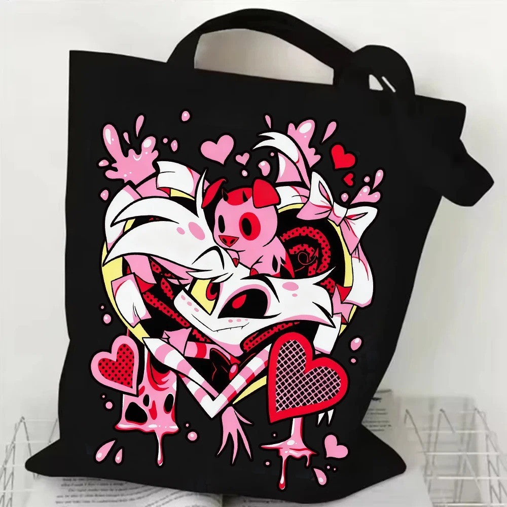 Popular Hazbin Hotel Vox Canvas Bag Shopping Tote Bag Shopper Bag for Fans Gift Latest Model Fashion Bag Derpy Merch Canvas Bag