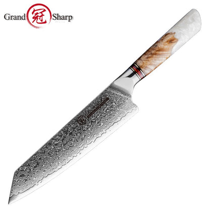 Grandsharp 1-6Pcs Kitchen Knife Set 67 Layer Damascus Steel Solidified Wood Handle Chef Utility Paring Knife with Gift Box
