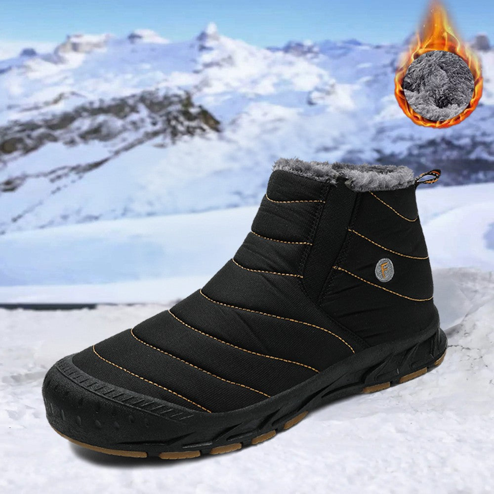 Oiaano Winter Wide Toe Men Black Boots Waterproof Barefoot Women Shoes Outdoor Snow Warm Thick Plush Soft Sole Breathable  Sport