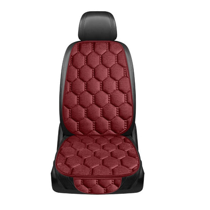 Car seat cushion three piece set, single seat, single piece, winter plush backrest, no binding, anti slip, cold resistant pad