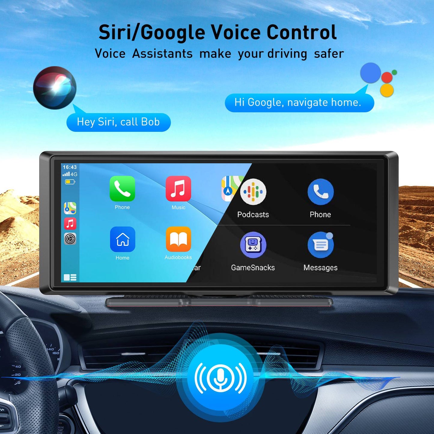 ESSGOO  8.1 inch Car Radio Multimedia Video Player Portable Stereo Wireless Carplay Android Auto For Universal Autoradio GPS WiF