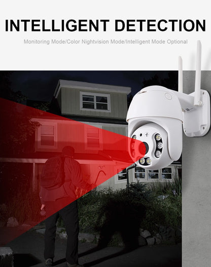 Ycc365 Plus 1080P PTZ Wifi IP Camera Outdoor 4X Digital Zoom AI Human Detect Wireless Camera Audio Security CCTV Wifi Monitor
