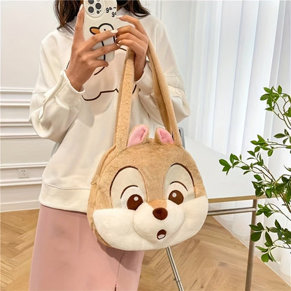 Disney Backpack Cartoon Dale Plush Handbag Fashion Women's Bag Large Capacity Shoulder Bag Shopper Bag Birthday Gift