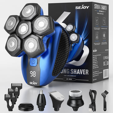 Sejoy Men 6D Floating Men Electric Shaver Wet Dry Beard Hair Trimmer Electric Razor Rechargeable Bald Head Shaving Machine