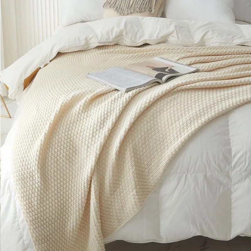 Nordic Style Throw Blanket Knitted Knee Blankets For Sofa Cover Office Air Condition Leisure Blanket Tapestry Shawl