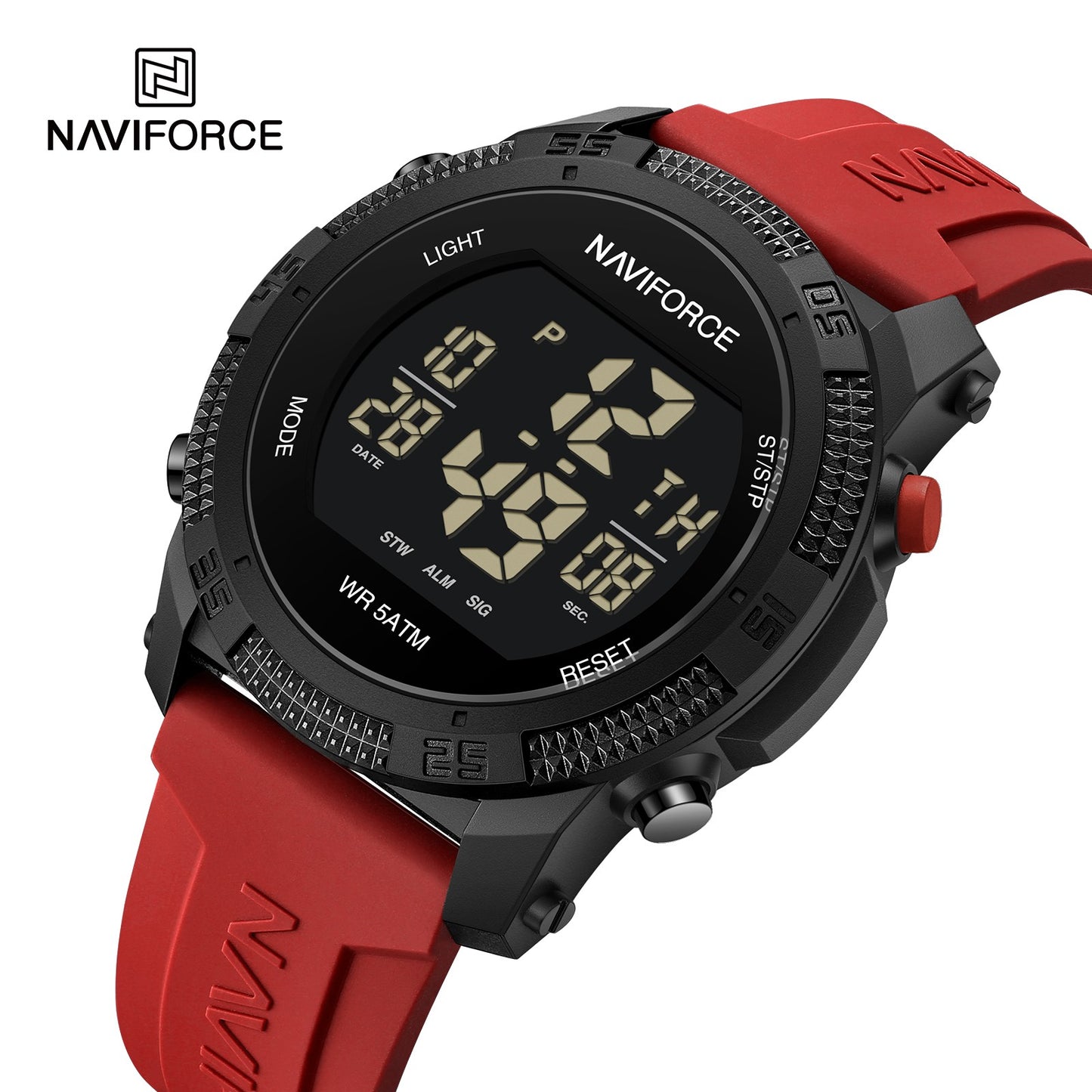 NAVIFORCE Brand Original Men Fashion Watch Water Resistant Personality Wristwatches Luxury Silicone Strap Electronic Clock 2024