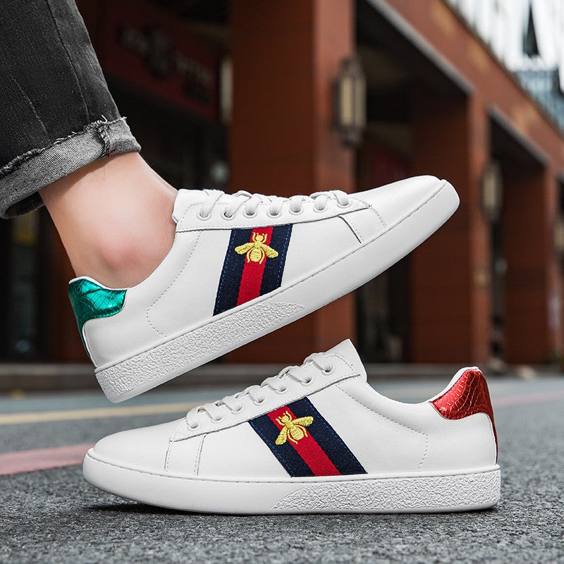 Tênis Masculino Casual de Couro Confortável para Caminhada Esportivo de Alta Qualidade Design de Luxo Original Skate