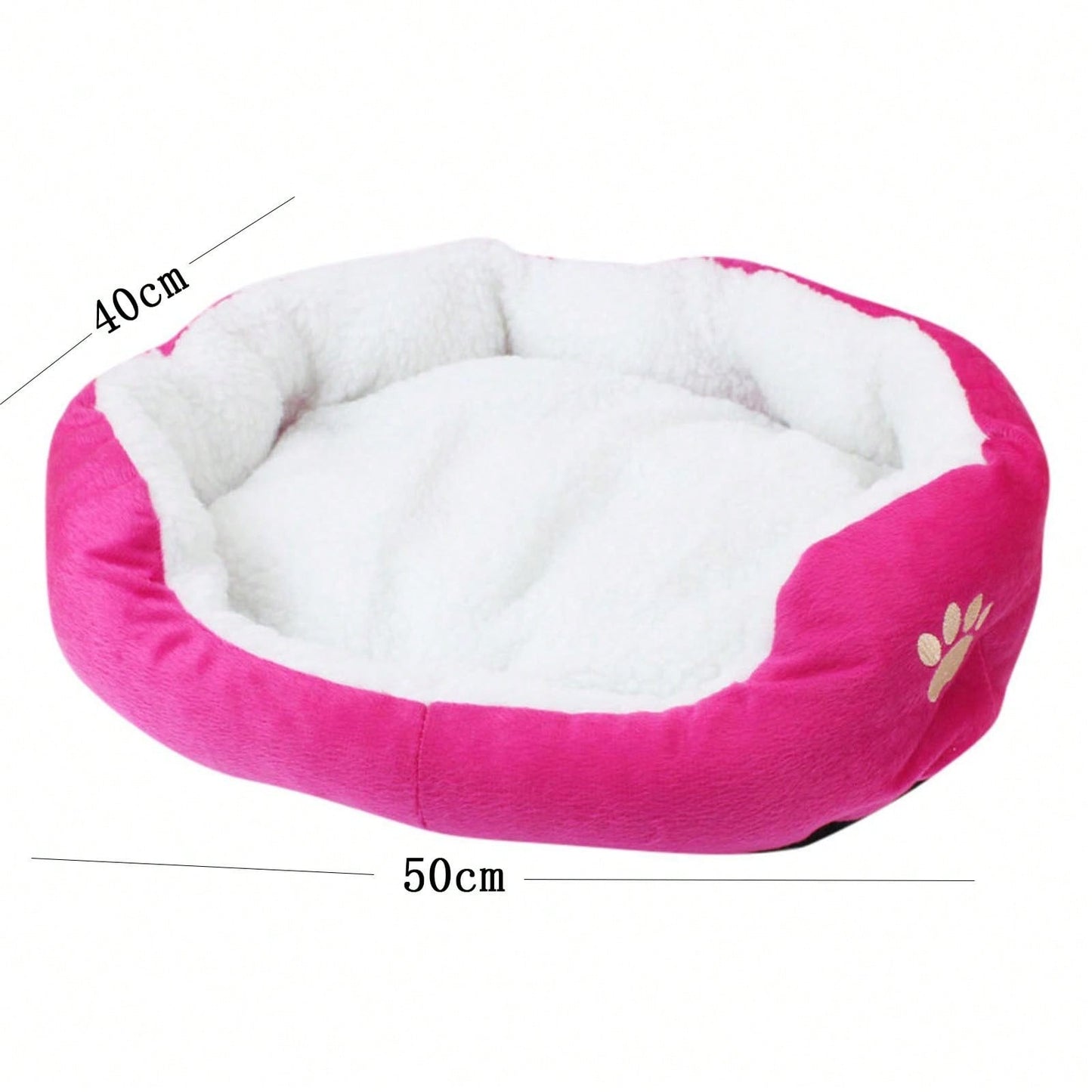 Cama de Pelúcia de Cordeiro Quente e Espessa para Animais de Estimação Pequenos e Médios 50*40CM