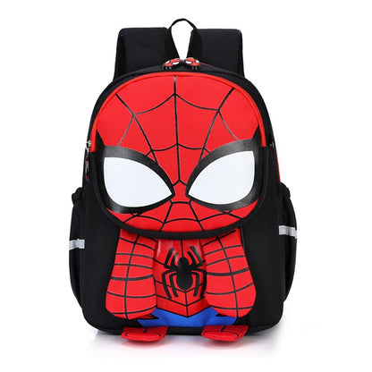 Mochila Infantil Escolar de Capitão América Homem Aranha Homem de Ferro Fofa Desenho Animado para Meninos Leve para Jardim de Infância