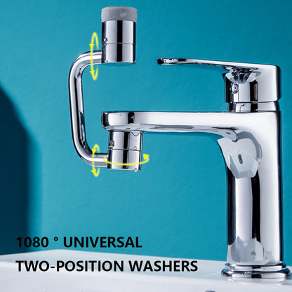 1080 Rotating Faucet-Extender Universal Kitchen Faucet Extend 2 Mode Splash Filter Extension Multifunctional Stainless Steel